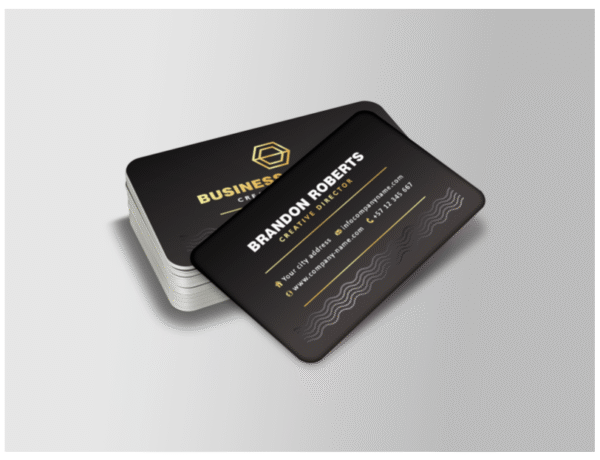 Rounded Corner Gold Foil Spot UV Matt Lamination 400gsm